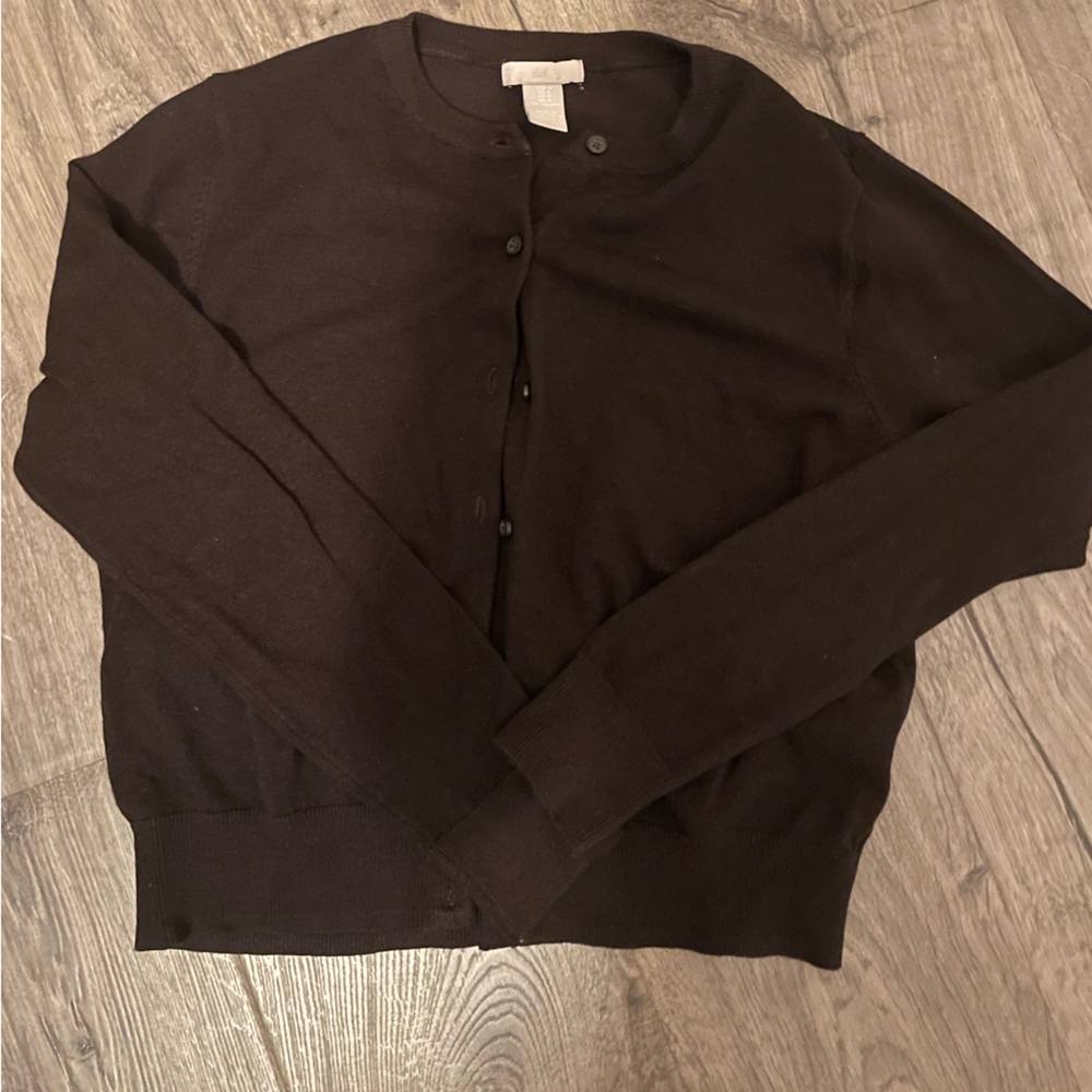 Chocolate brown button down sweater